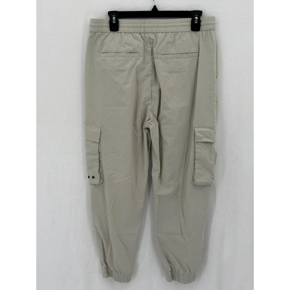Zara Pants Mens Medium Beige‎ Cargo Joggers Elastic Waist Create To Progress